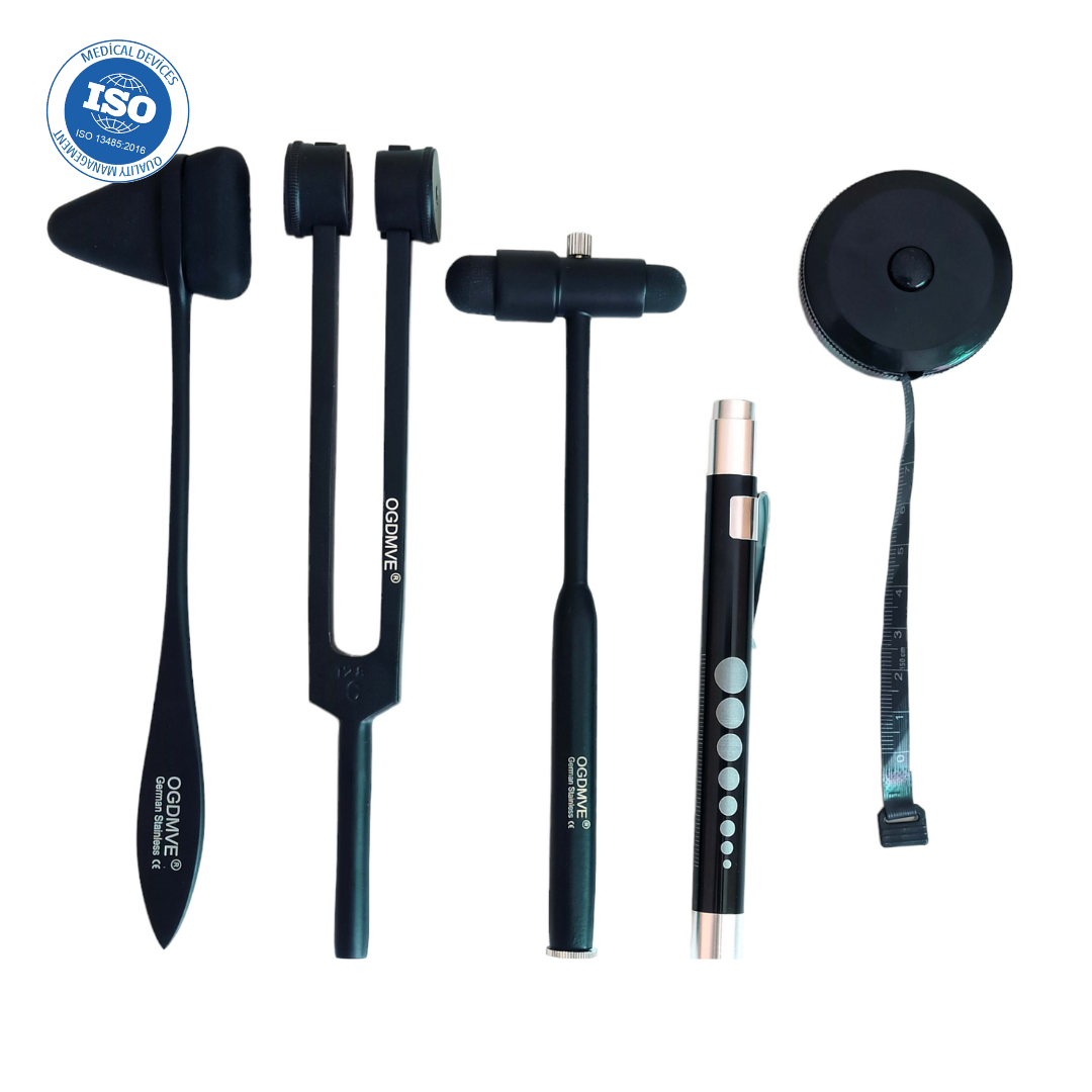 Kit Neuro OG #4 Martillo Reflejo Taylor + Neurologico Buck + Diapason + Linterna + Huincha o Torniquete