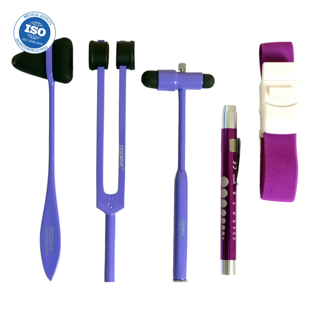 Kit Neuro OG #4 Martillo Reflejo Taylor + Neurologico Buck + Diapason + Linterna + Huincha o Torniquete