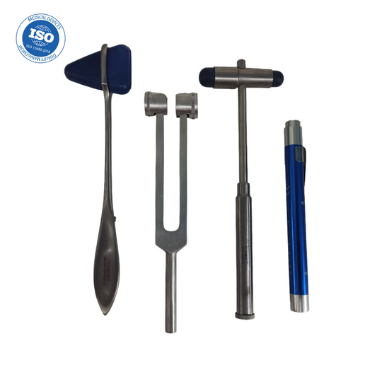 Kit Neuro #3 Martillos Reflejo Diapason Linterna Examen Medico Fisico Ogdmve