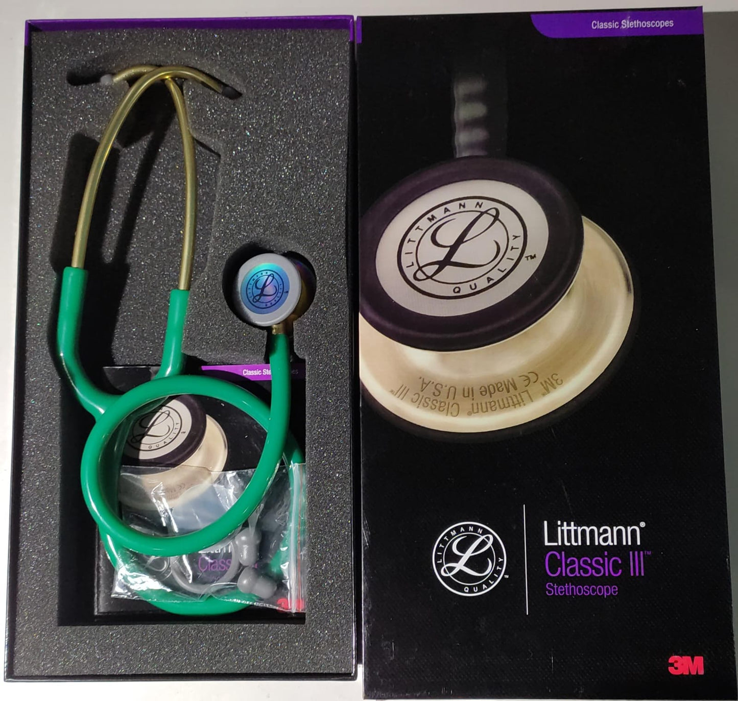 Fonendoscopio Littmann Classic III Esmeralda Arcoiris