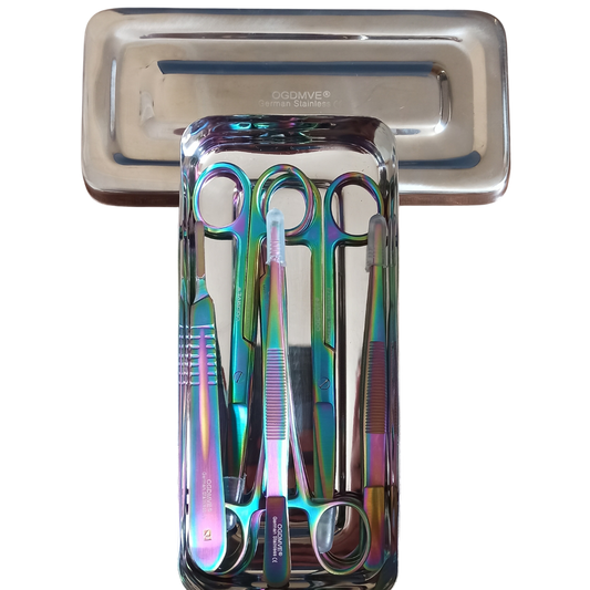 Set Sutura Cirugia 8pz Rainbow Instrumental Quirurgico Acero Inoxidable Ogdmve