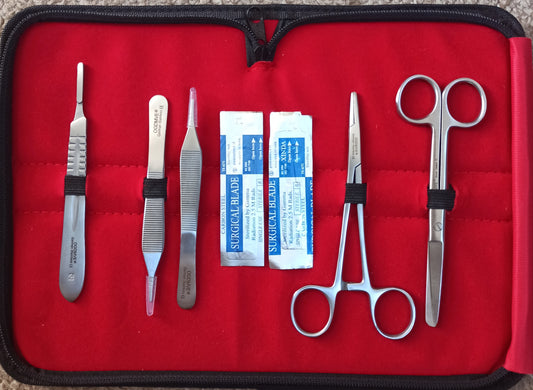 Set Sutura Cirugia 7pz Instrumental Quirurgico Acero Inoxidable Ogdmve