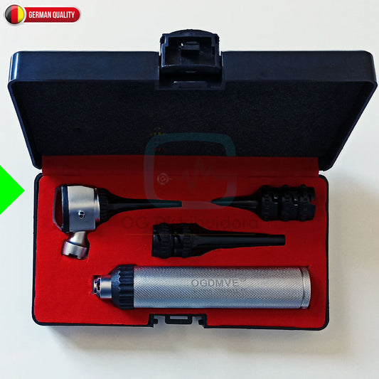 Otoscopio Veterinario Metalico LED Acero Inoxidable GERMAN Ogdmve
