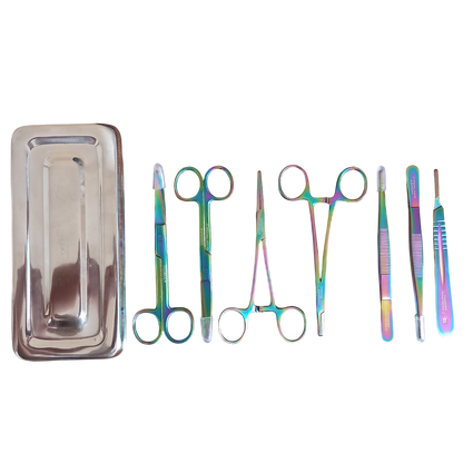 Set Sutura Cirugia 8pz Rainbow Instrumental Quirurgico Acero Inoxidable Ogdmve