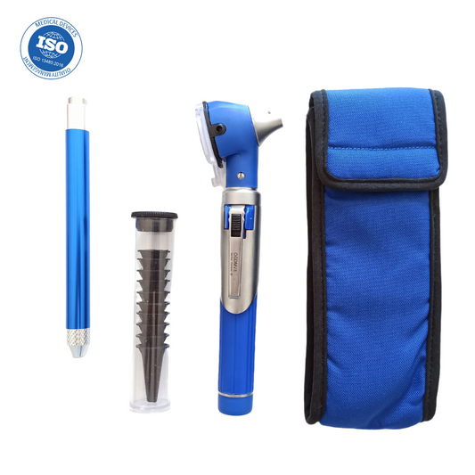 Set Otoscopio Optica 10 Conos + Removedor Cerumen Medico Reflejo Examen Ogdmve Fonoaudiologia