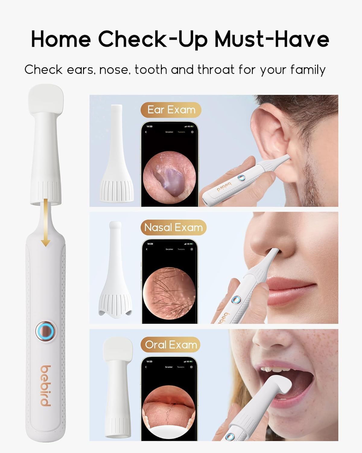 Otoscopio Digital Bebird EarSight Plus Rosa