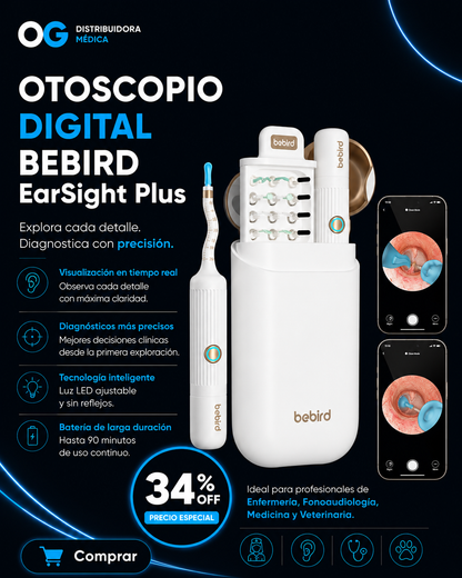 Otoscopio Digital Bebird EarSight Plus Blanco