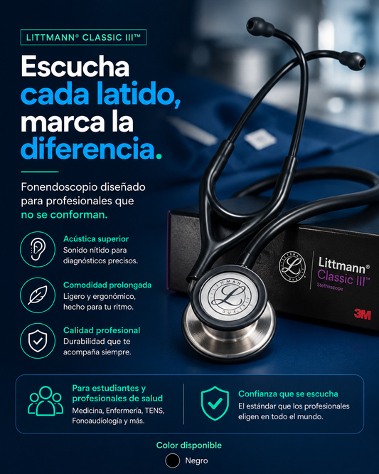 Fonendoscopio Littmann Classic III Black