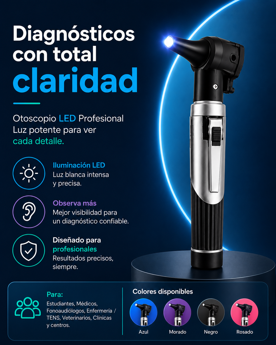 Otoscopio LED Profesional