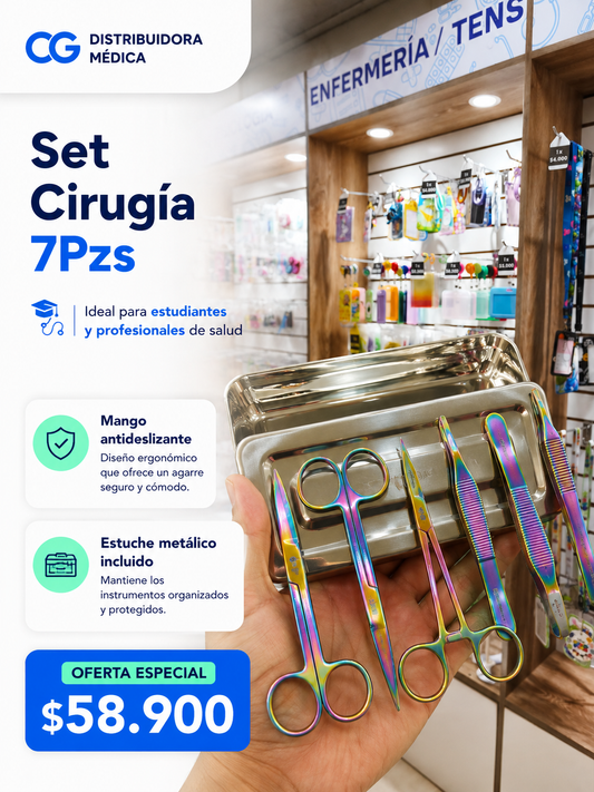 Set Sutura Cirugia 7pz Rainbow