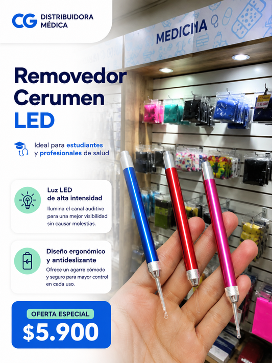 Removedor Cerumen Lavado Oidos Cureta Luz Led  ogdmve